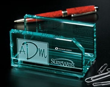 Jade Card Holder 4" W