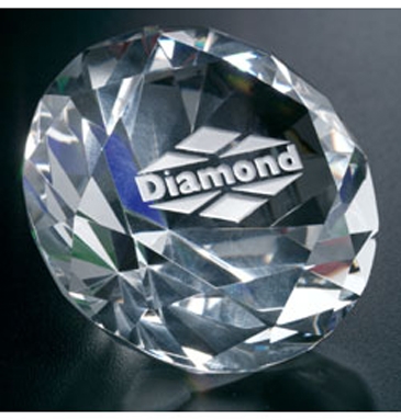 Diamond Paperweight 3-1/4" Dia.