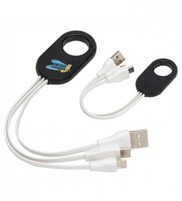 Triad 3-in-1 Charging Cable with Carabiner Clip
