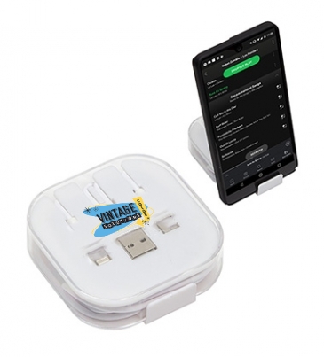 Trio 3-in-1 Charging Cable with Built-In Phone Stand