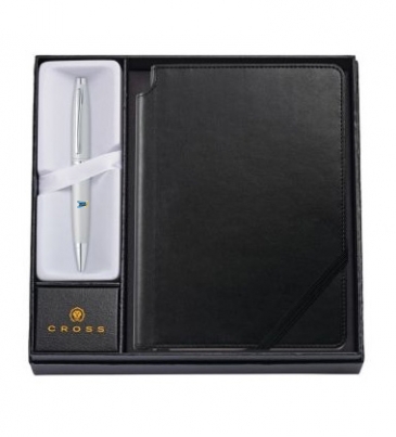 Chrome Ballpoint Pen with Medium Classic Black Journal