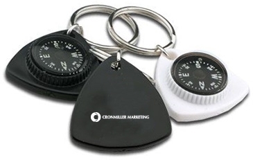 Triangle Compass Key Chain