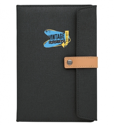 Two-Tone Journal with Leather Closure
