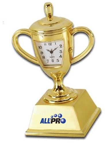 Die Cast Trophy Cup Clock