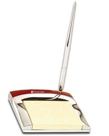 Wood and Metal Memo with Pen Holder