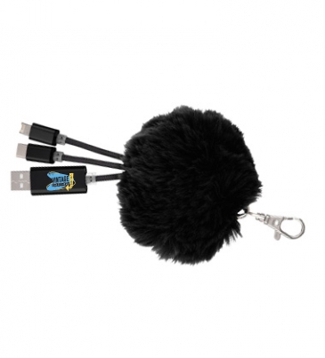 3-in-1 Pom Puff Charging Cable