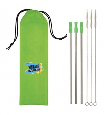 3- Pack Stainless Steel Straw Kit