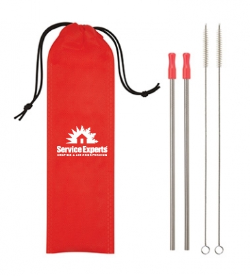 2-pack Stainless Steel Straw Kit