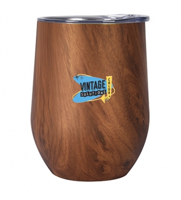 12 oz. Woodgrain Alexander Stemless Wine Cup