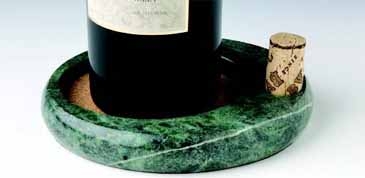 Green Marble Sommelier's Wine Bottle Coaster