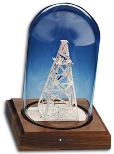 Business Card Sculpture - Oil Derrick