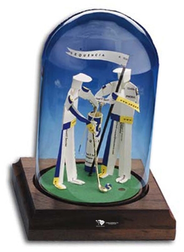 Business Card Sculpture - Golfer with Caddy