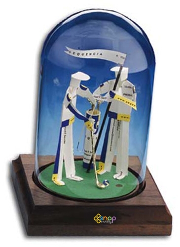 Business Card Sculpture - Golfer with Caddy