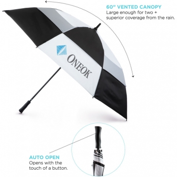 62" totes® Auto Open Vented Golf Umbrella