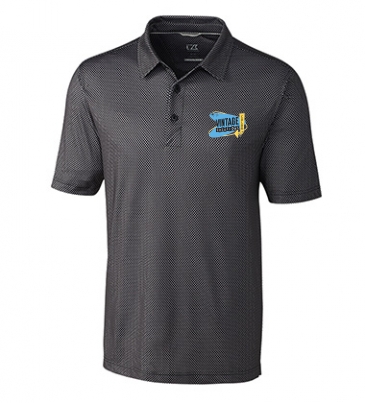Pike Mini Pennant Print Stretch Mens Polo