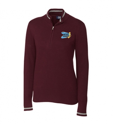 Womens Lakemont Tipped Half-Zip Sweater