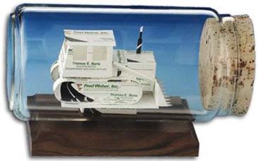 Business Card Sculpture - Bulldozer
