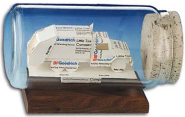 Business Card Sculpture - Garbage Truck