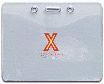 3-3/4" X 3" Vinyl Badge Pouch