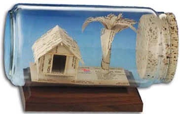 Business Card Sculpture - Palm Tree & Hut