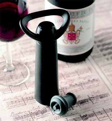 Concerto Wine Saver Kit w/Vacuum Pump & 4 Stoppers