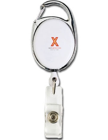 Retractable Badge Reel with Silver Sport Clip