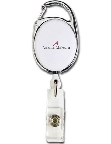 Retractable Badge Reel with Silver Sport Clip