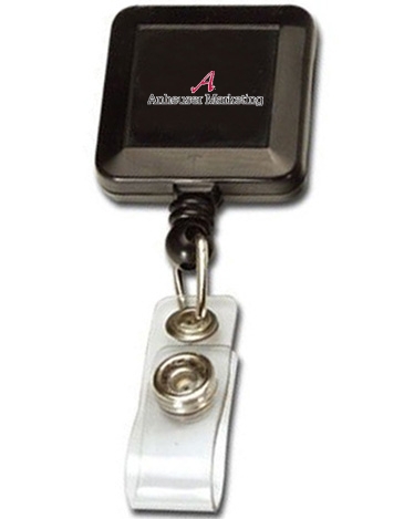 Retractable Badge Reel Square Metal