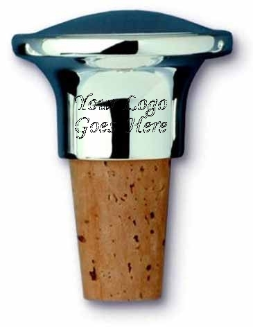 Heavyweight Bottle Stopper w/Silver Plated Top
