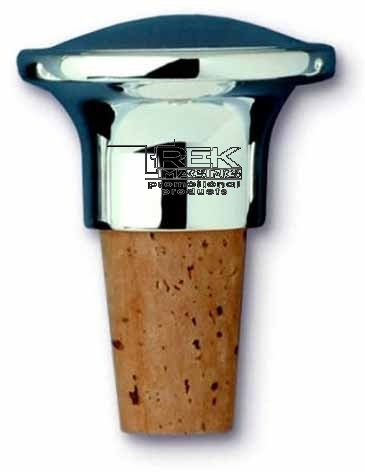 Heavyweight Bottle Stopper w/Silver Plated Top