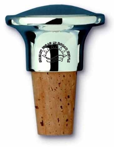 Heavyweight Bottle Stopper w/Silver Plated Top
