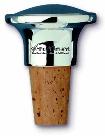 Heavyweight Bottle Stopper w/Silver Plated Top