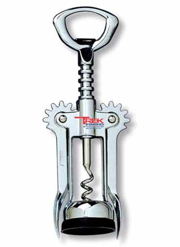 Chrome Plated Wing Corkscrew w/Open Spiral Worm