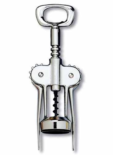 Chrome Plated Deluxe Wing Corkscrew w/Auger Worm