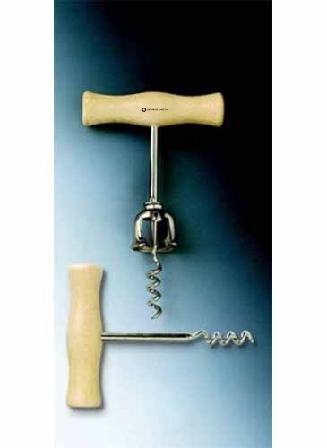"T" Corkscrew w/Beechwood Handle