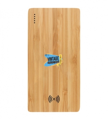 Plank 5000 mAh Bamboo Wireless Power Bank
