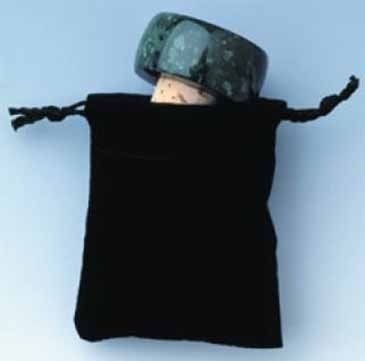 Black Velveteen Pull String Stopper Sack