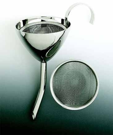 Silver Plated Classic Wine Funnel w/ Screen