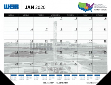 22 X 17" - 12 Month Desk Calendar