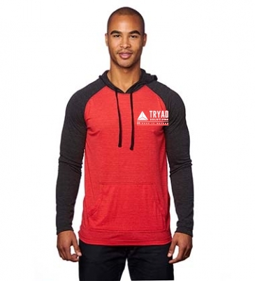 Adult Raglan Sleeve Striped Jersey Hooded T-Shirt