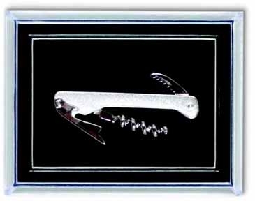 Tire-Bouchon Silver Plated Waiter's Corkscrew Lapel Pin