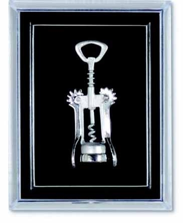 Tire-Bouchon Silver Plated Wing Corkscrew Lapel Pin