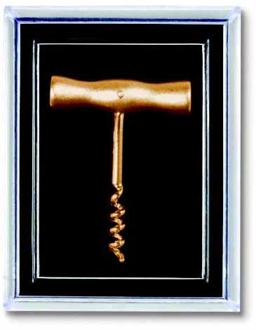 Tire-Bouchon Gold Plated T Handle Corkscrew Lapel Pin