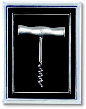 Tire-Bouchon Silver Plated T Handle Corkscrew Lapel Pin
