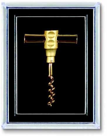 Tire-Bouchon Gold Plated Pocket Corkscrew Lapel Pin