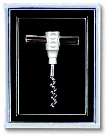 Tire-Bouchon Silver Plated Pocket Corkscrew Lapel Pin