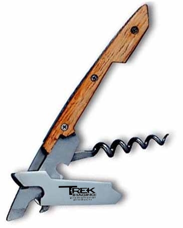 Le Thiers™ Sommelier Corkscrew w/Oak Handle & Leather Holster