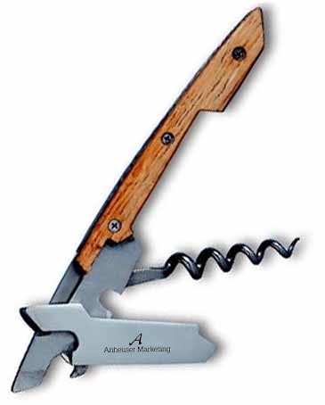 Le Thiers™ Sommelier Corkscrew w/Oak Handle & Leather Holster