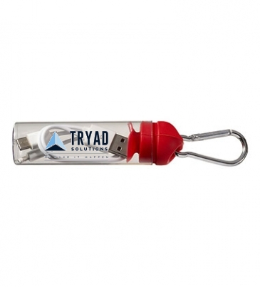 3-in-1 Charger Cable in Carabiner Storage Tube