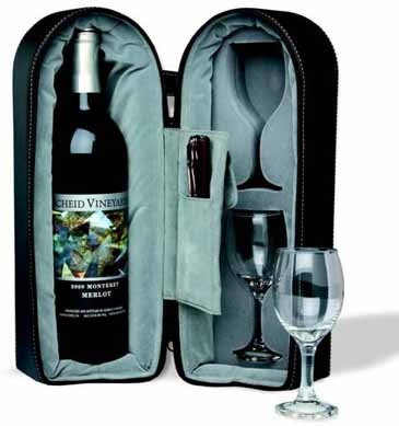Wine Travel Case w/Capitano® Waiter Corkscrew & Foil Cutter